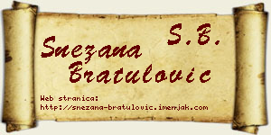 Snežana Bratulović vizit kartica